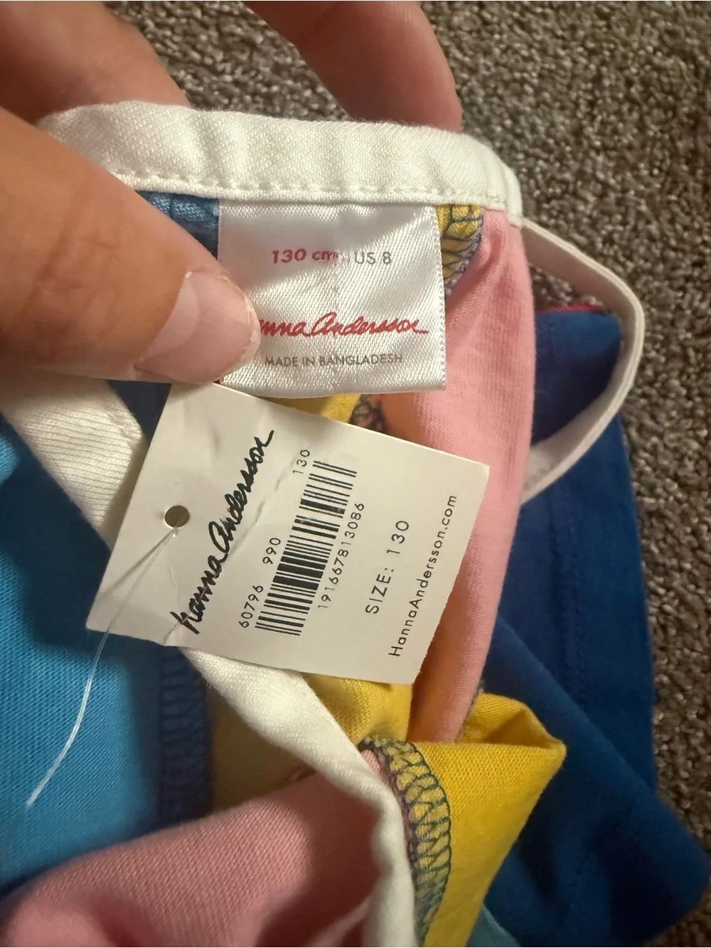 Hanna Andersson Rainbow Swing Dress Sz 130cm - Picture 5 of 5